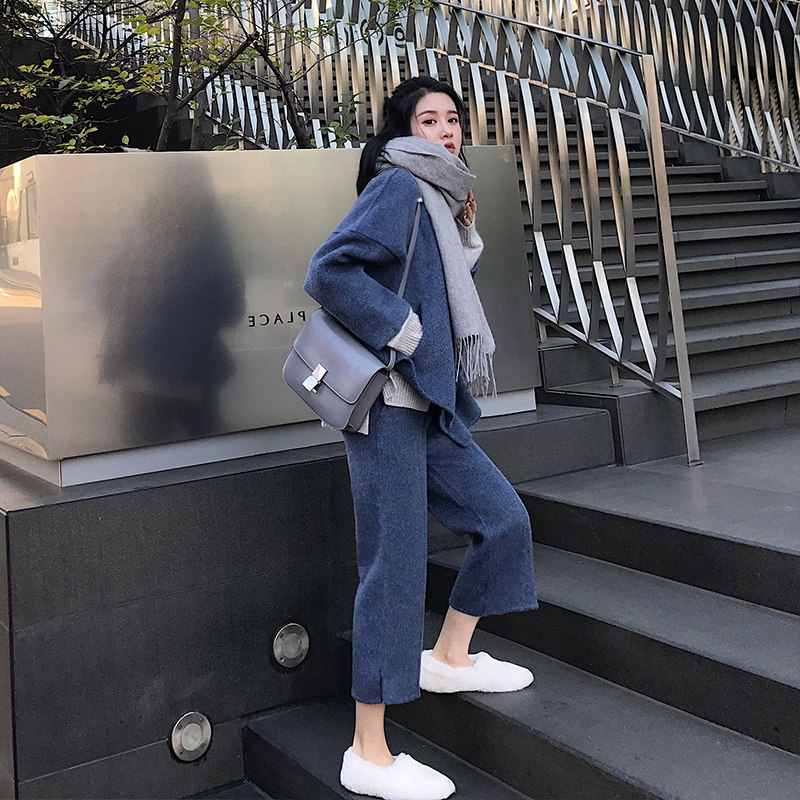 Sandro Moscoloni suit woman 2021 autumn winter new fashion Mao, and two sets of pants foreign