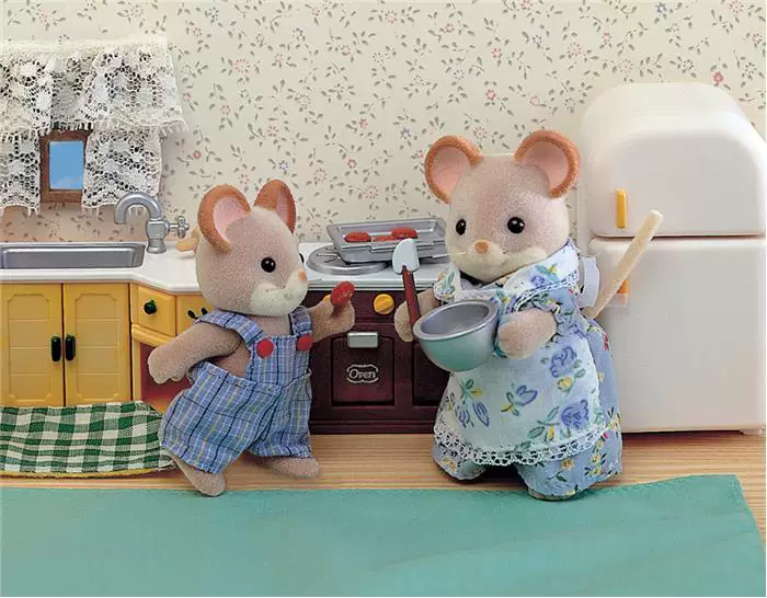 Япония EPOCH Forest Family Toys Sylvanian Families American Kitchen Combination