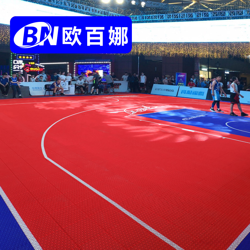O 100 Na Suspended Assembled Floor Mats Toddler Three Pairs Three Basketball Courts Plastic Floor Half Field Basketball Non-slip Floor