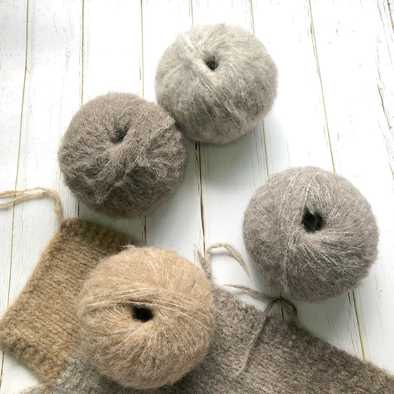 Yuanzhiyun Yak wool yarn Mohair yarn medium and thick Blended alpaca wool yarn Hand-knitted wool yarn