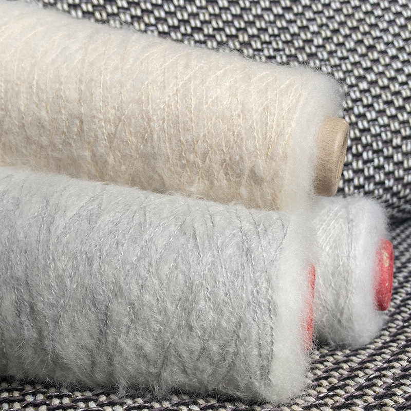 Wheat pocket color pure cashmere cashmere cashmere special grade mohair wool sweater scarf hand-woven DIY