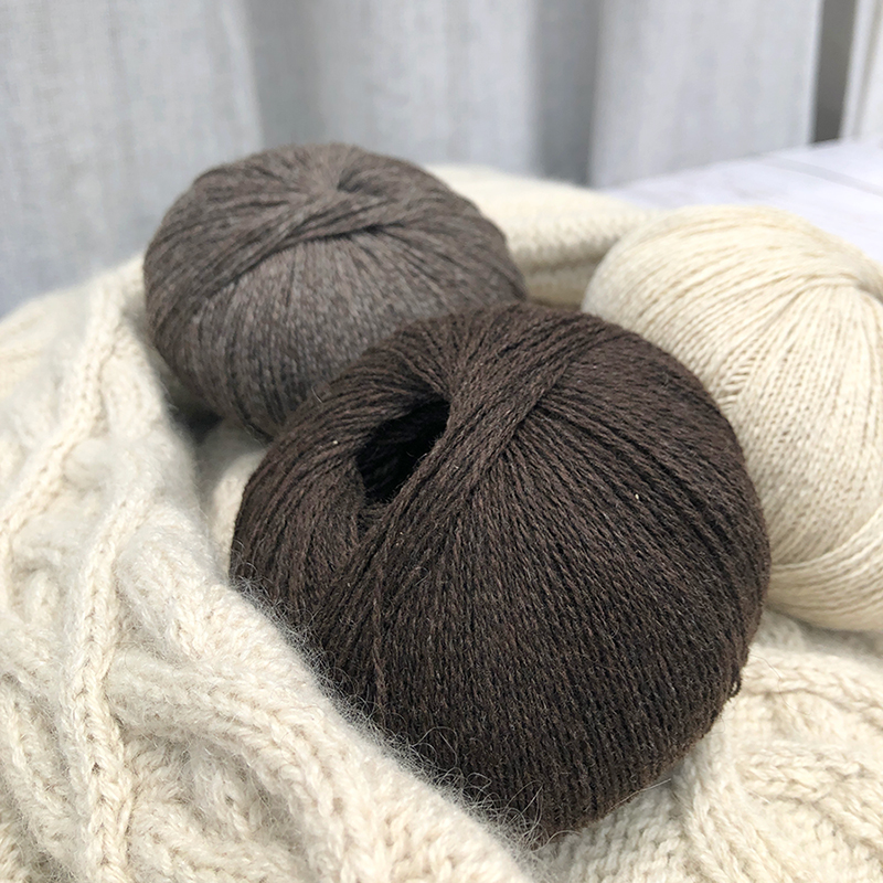 Element texture yak non-dyed 100 pure yak wool shawl scarf wool handmade diy needle knitting wool ball