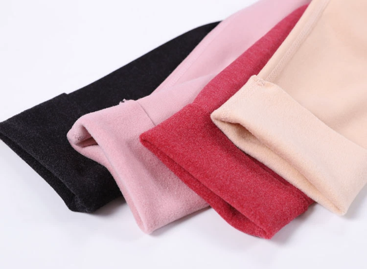 Quần mùa thu quần cotton nữ một mảnh mỏng mặc ấm dòng quần nữ cao eo cao cỡ lớn quần bó sát phụ nữ