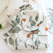 Japanese home clothes cute sweet loose size pajamas women cotton long sleeves spring and autumn student suits can be worn outside