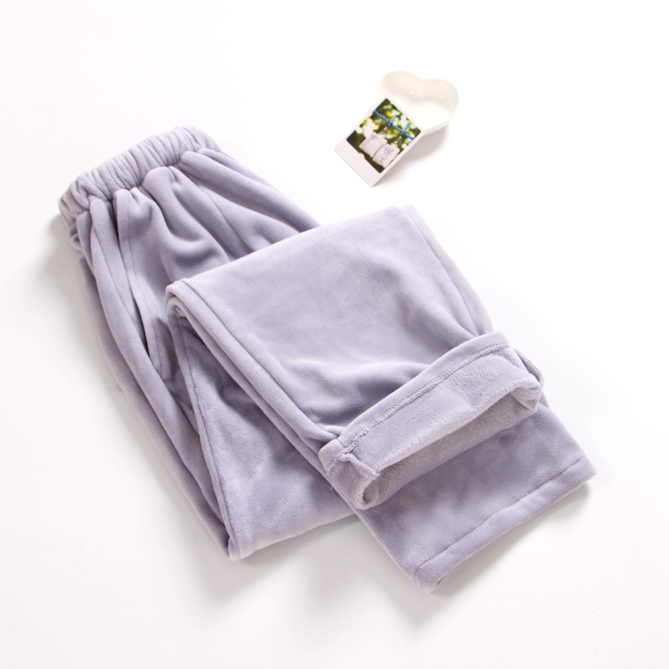 Quần pyjama nam nhung nhung kích thước lớn có thể mặc bên ngoài quần flannel dày quần pyjama quần rộng nhà quần đồ ngủ nữ mùa đông quần tây nữ lưng cao