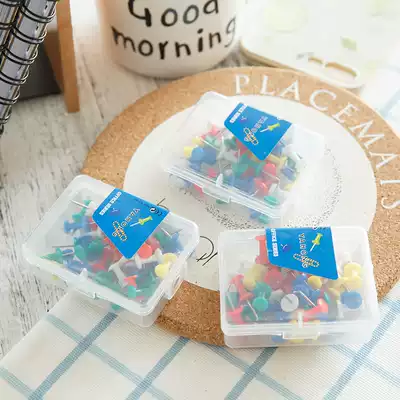 35 boxes of creative color photo wall decoration long nail fixed pushpin painting Cork nail nail wall Press nail