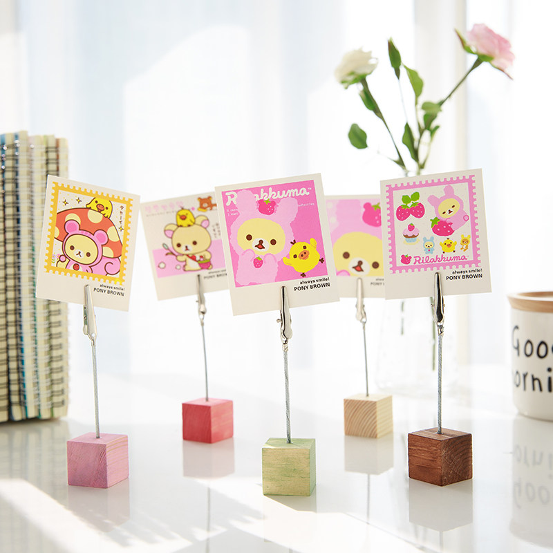 Creative Stationery Small Frescoed Retro Minimalist Desktop Swing Piece Postcard Greeting Card Message Convenience Post Photo Clips