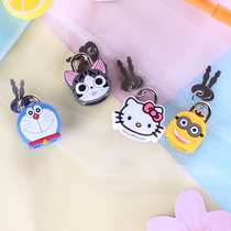 Cartoon Mini Padlock Cute Little Wardrobe Lock Student Theft Proof Suitcase Bag Small Lock Head Dormitory Drawer Lock