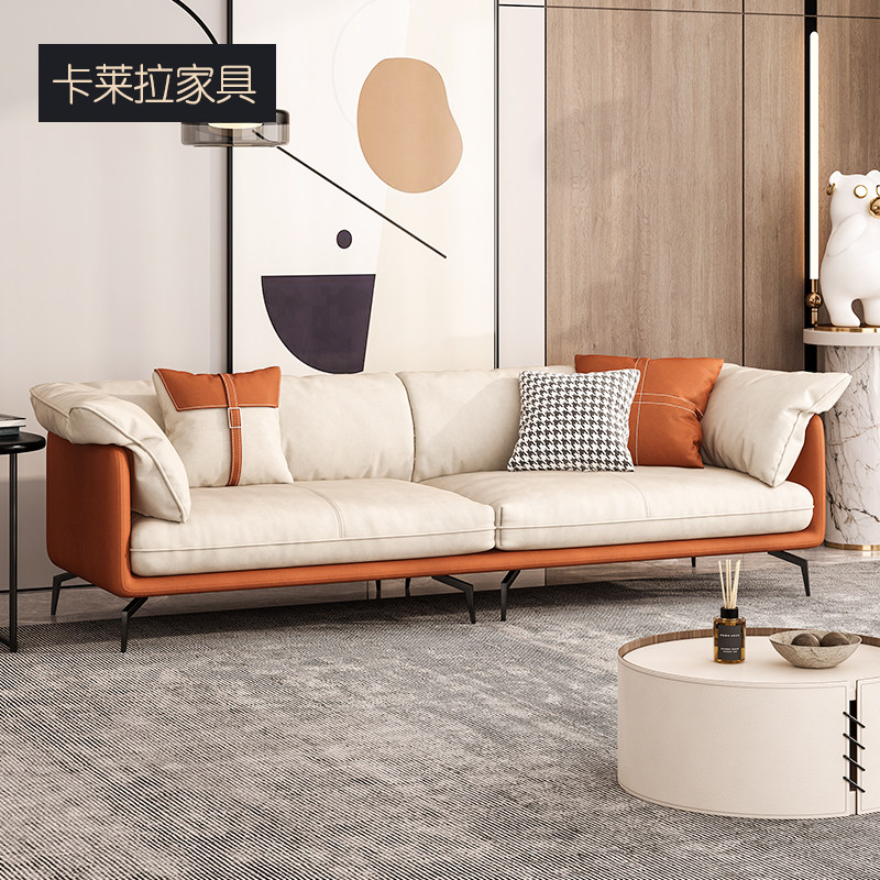 Calera 2022 New modern minimalist small family living room light lavish sofas-style minimalist tech cloth sofas 