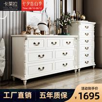(clearance)American bucket cabinet Solid wood bucket cabinet Chest of drawers Six bucket cabinet Foyer cabinet locker storage cabinet Furniture
