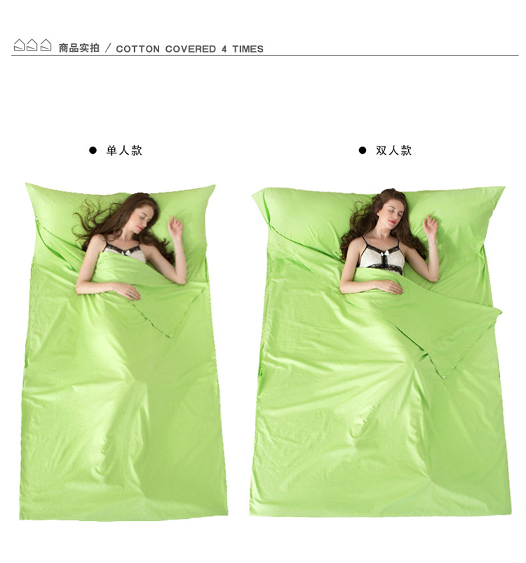 Giải phóng mặt bằng túi ngủ cotton du lịch người lớn du lịch ngoài trời siêu nhẹ di động trong nhà khách sạn trên tấm bẩn túi ngủ mùa đông cho người lớn