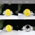 S925 sterling bạc nhẫn trống nữ nhẫn giữ nhẫn sáp ong vòng nhẫn hổ phách nhẫn màu ngọc lam hỗ trợ nhẫn bạch kim nam Nhẫn