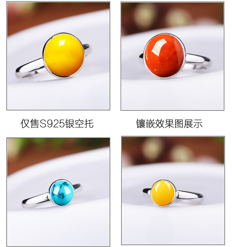 S925 sterling bạc nhẫn trống hỗ trợ nắp lưng 6 * 6 7 * 7 8 * 8 9 * 9 10 * 10 11 * 11 12 * 12 chăm sóc nhẫn nữ nhan cuoi