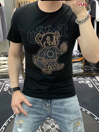 Летняя трендовая универсальная футболка с коротким рукавом для отдыха, с медвежатами