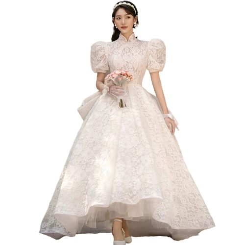 Ретро кружевной реквизит для фотографии для влюбленных, свадебное платье, китайский стиль