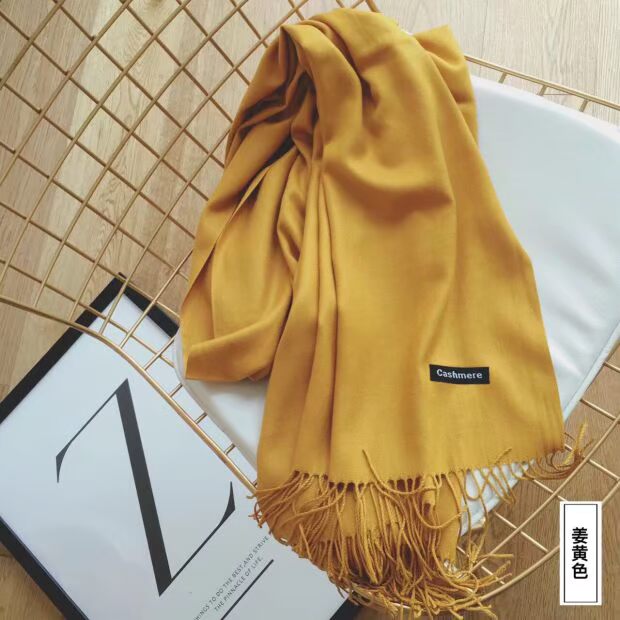 Khăn quàng cổ đơn sắc cashmere xuất khẩu sang châu Âu và Hoa Kỳ chất lượng cao, mềm mại 13 điểm màu khăn rằn phượt