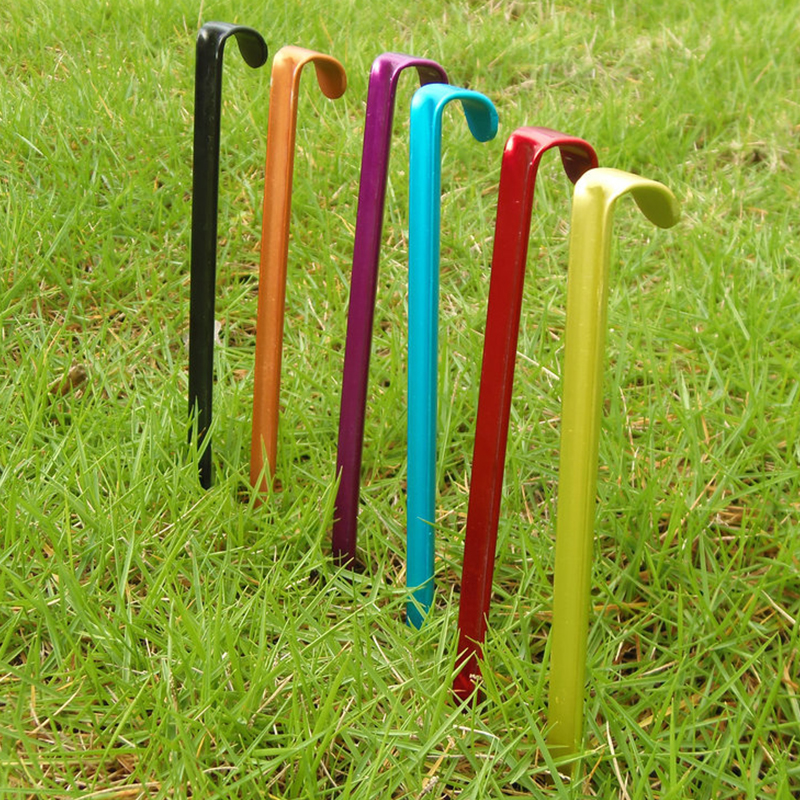 18cm flat U elbow nail Aluminum alloy nail lengthened and thickened outdoor canopy tent accessories to Ding