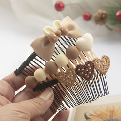 ການຕັດຜົມເດັກນ້ອຍໃຫມ່ comb comb hair accessories ເດັກນ້ອຍ bangs comb hair clip ງາມສີຫມາກໄມ້ອຸປະກອນເສີມຜົມ