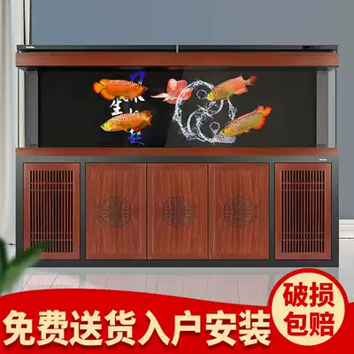 Sensen ultra-white fish tank aquarium Living room large ecological dragon tank 2 3 meters office goldfish tank free water change hst