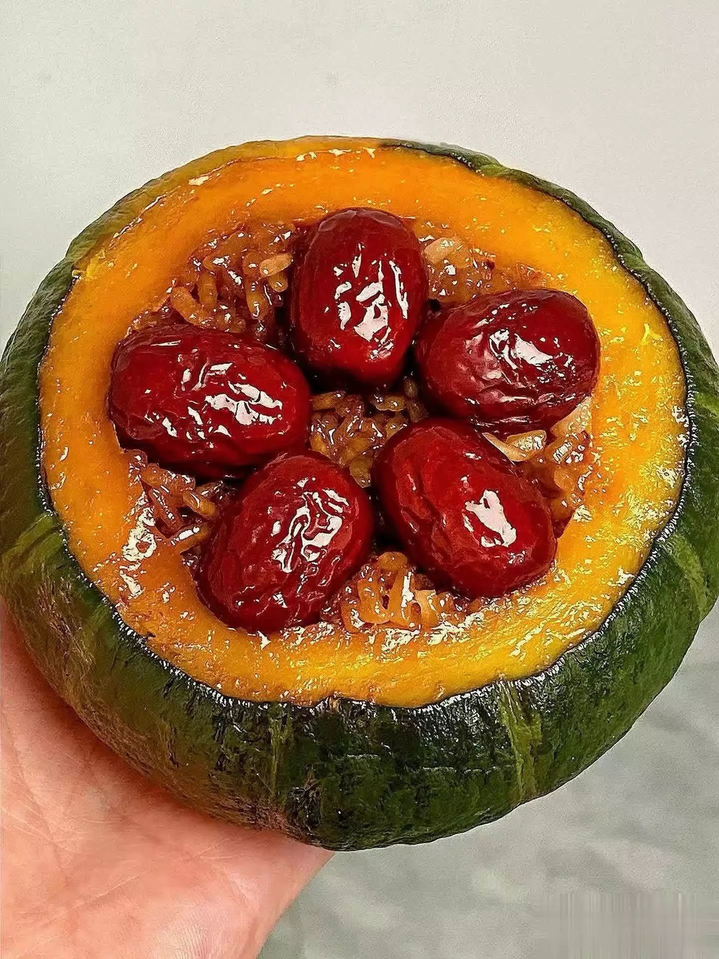 红糖糯米南瓜盅