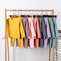 Childrens warm underwear for mens girls Develed autumn clothes Autumn pants suit grindless self-heating small CUHK children autumn and winter