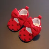 Летние туфли для раннего возраста для девочек для принцессы с бантиком, нескользящая спортивная обувь, 0-1 лет, мягкая подошва