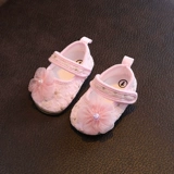 Детская дышащая летняя нескользящая обувь из жемчуга для раннего возраста, шнурок-держатель для выхода на улицу, в цветочек, мягкая подошва, свободное движение для ног, учит ходить