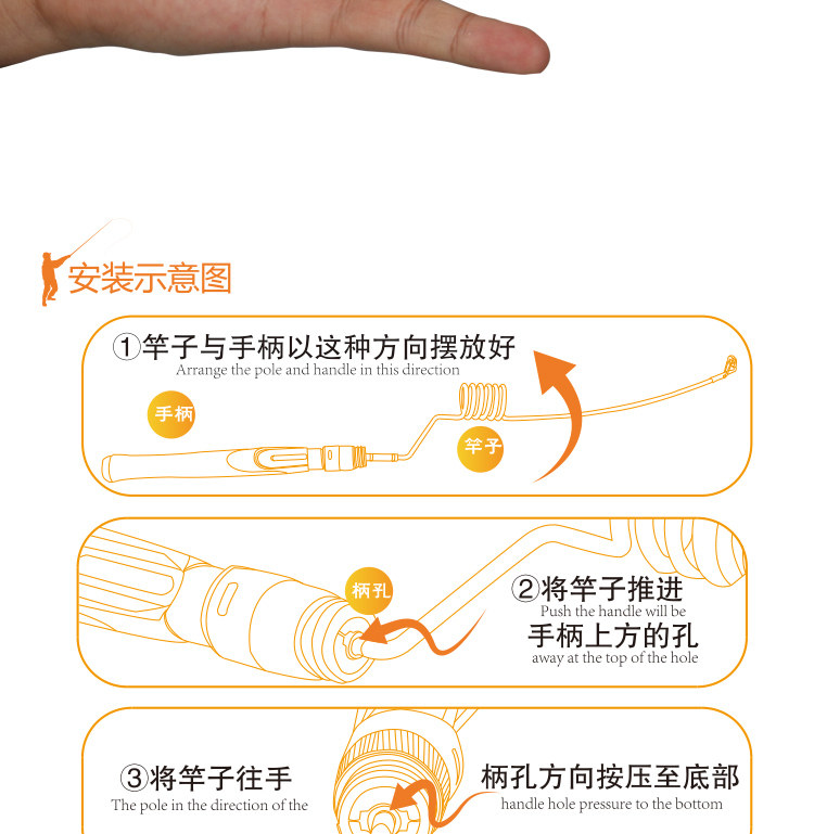 Ice удочкой emmrod超小迷你版 冰钓竿钓鱼竿冬季鱼竿套装 冰钓渔具套装iz-xm MEDICOM