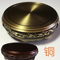 Pure copper hyacinth pendulum piece base incense stove bay Wenchang tower office home small decorations round bottom seat