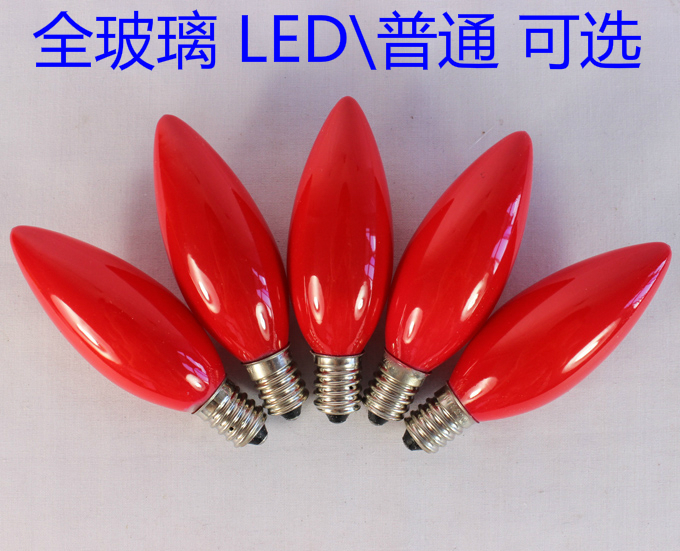 Red bulb Screw led energy-saving lamp E12E14 for Buddha electric candle holder for the lamp God of Wealth electric candle worship god bulb