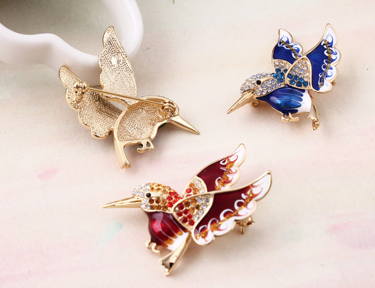 Trang sức Shin Kong Cloisonne Craft Trâm Corsage Khăn khóa cổ áo Quà tặng Pin ghim cài áo sơ mi nam