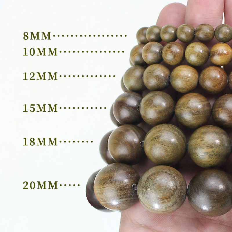 绿檀木手串沉水老料108颗佛珠手链新中式文玩男女款国潮饰品批发详情4