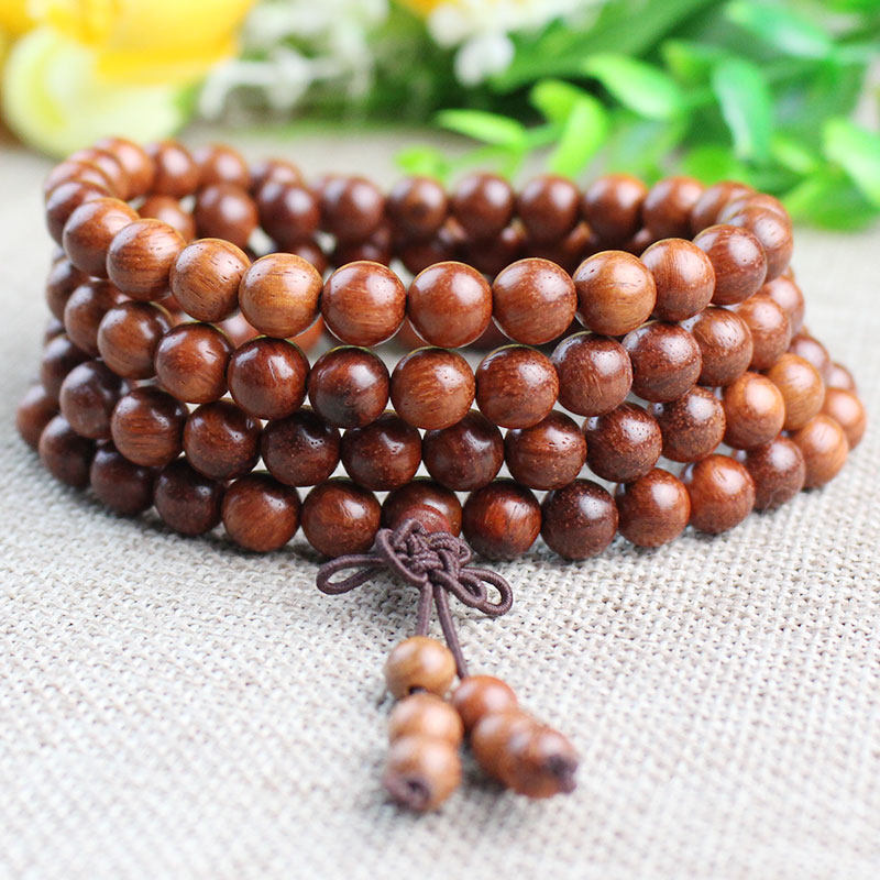 Factory direct sales Myanmar rosary 108 Buddha beads hand chain grass rosary wood multi-circle men and women Rosary jewelry gifts