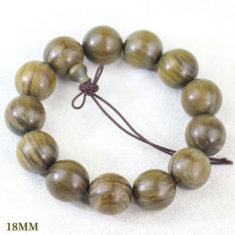 绿檀木手串沉水老料108颗佛珠手链新中式文玩男女款国潮饰品批发详情18