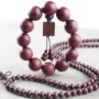 Dây đeo tay màu tím tự nhiên Purple Core Sumu Rose Rosewood Wood Bead Bracelet Vòng tay nam và nữ Cặp đôi màu gỗ vòng bạc cho bé