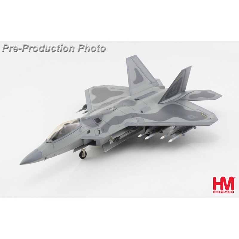 Hm Ha2833 1/72 F-22 Raptor Stealth Fighter Major Gunderson's Personal Aircraft with Signature Card