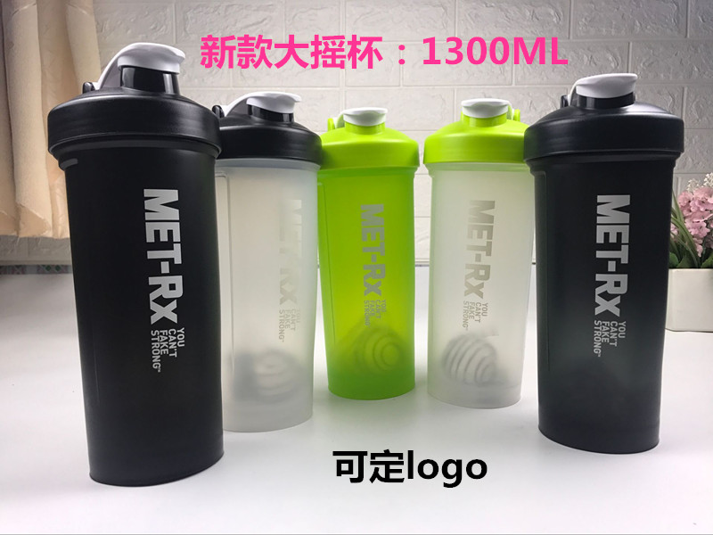 New large capacity 1000ml shaker cup fitness sports kettle protein powder milkshake mixing cup with scale