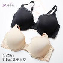 Foreign trade pregnant women nursing bra gathering anti-sagging postpartum feeding large size glossy black skin tone DEFG Cup