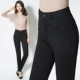 Quần legging mùa thu và mùa đông mặc quần mẹ nữ trung niên cộng với quần cotton nhung dày Quần nữ trung niên cạp cao cạp cao quần legging hàn quốc