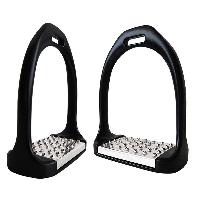 Die-cast aluminum stirrup stainless steel anti-slip mat A variety of colors each pair of a black box strong and durable