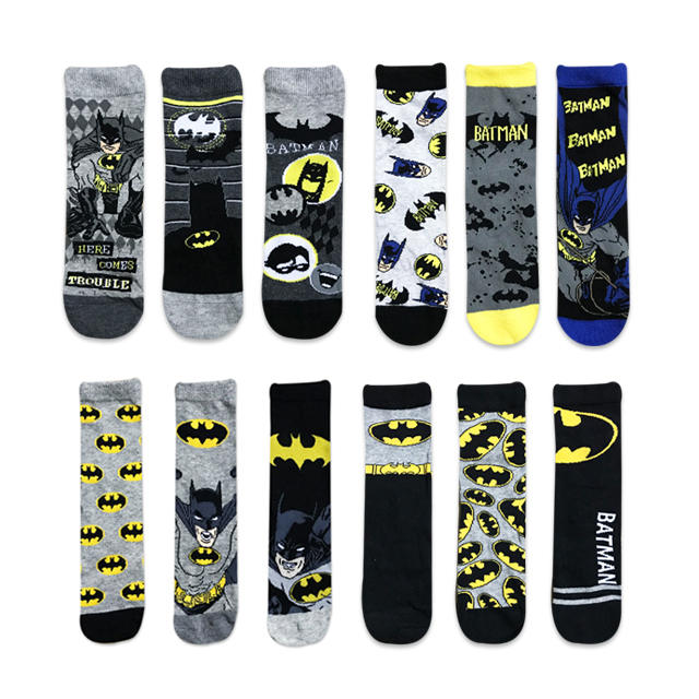 3 Pairs of Four-Season Socks Thin Kidsren's Boys Cartoon Cotton Socks Batman Mid-Tube Student Socks 3 Pairs of Four-Season Socks Thin Kidsren's Boys Cartoon Cotton Socks Batman Mid-Tube Student Socks