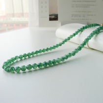 Life jadeite B81766 natural jadeite ice type floating flower bead chain 108 jade bead necklace has been attached to the appreciation