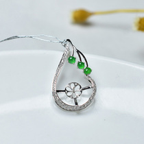 Life Jade 18k Gold Pendant Ring Earrings Single Bead Round Bead Bead Mosaic Style Special Shot 45