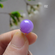 Life jadeite natural A violet round beads thick and colorful boutique single jewelry jade beads transfer beads live broadcast 46