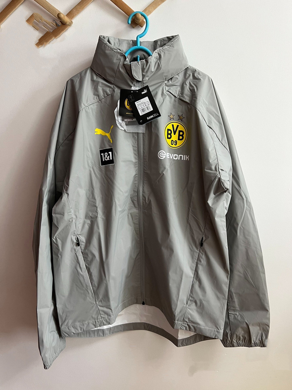 Dortmund 2122 Player Version Pro Hooded Windbreaker Jacket Brown European Size m
