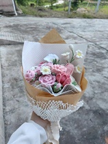 Prop decoration diy handmade crocheted wedding bouquet customized venue layout immortalized flowers