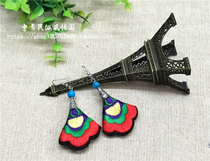 Hand Embroidered Retro Folk Customs Earrings Flowers 100 hitch Temperament Stage Performance Ear Pendant Earrings