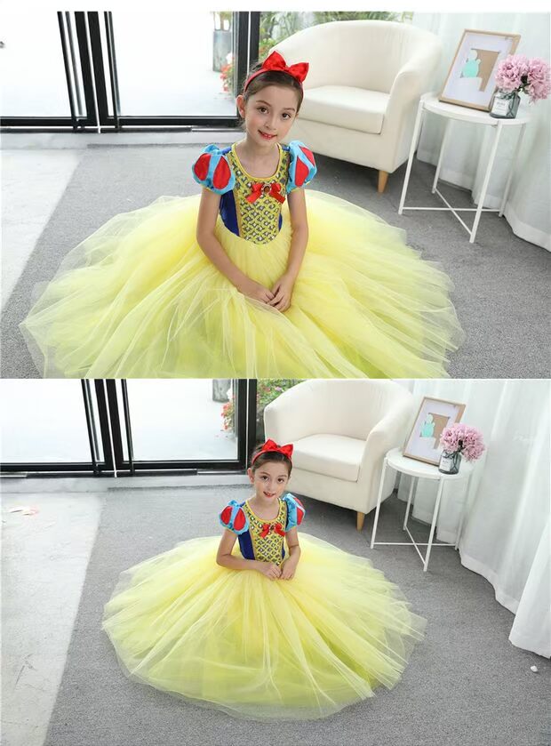 Snow White Fairy Tale Váy Hoạt động cho trẻ em Ngày hoạt động Big Boy Dress Lưới Tutu Girl Dress váy đầm thu đông cao cấp bé gái