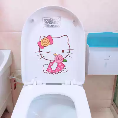 Home cosmetic room wall bathroom toilet sticker painting waterproof decoration creative personality cartoon cute home kitchen