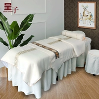 Zimei được trang bị trắng nhỏ gọn giường vẻ đẹp bedspread denim bông nhung SPA massage vẻ đẹp thiết lập giá đặc biệt - Trang bị tấm ga chun bọc giường spa
